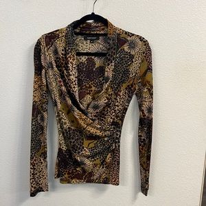 Karen Kane wrap effect blouse